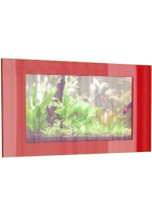 Obrázok pre Nástenné akvárium  100/55/11 cm Červený lesk  + vybavenie vrátane LED osvetlenia